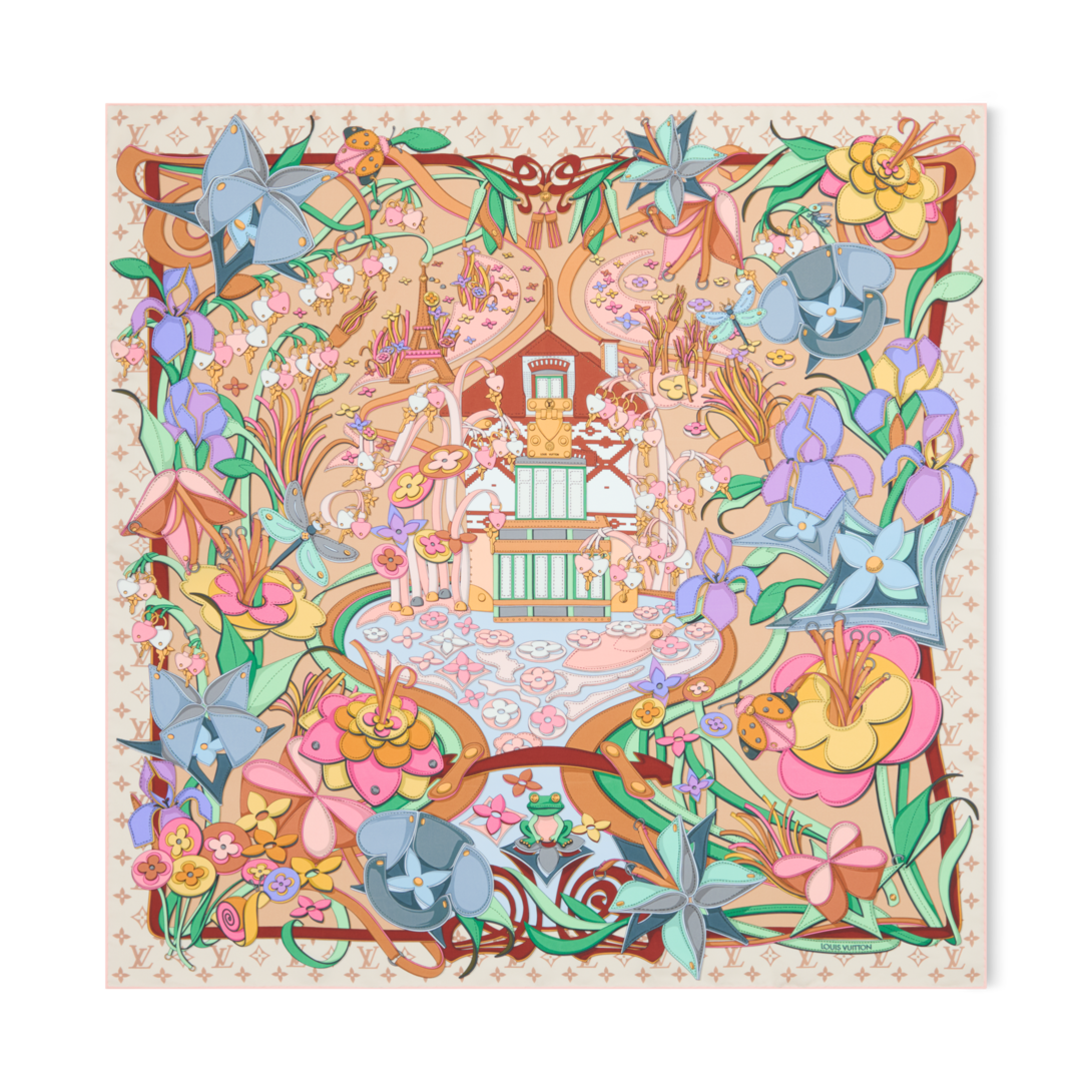 Leather Flowers Square 90 S00 - Accessories | LOUIS VUITTON